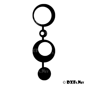 DXF181-3 Modern Retro Design Silhouette Sign for CNC Cutting